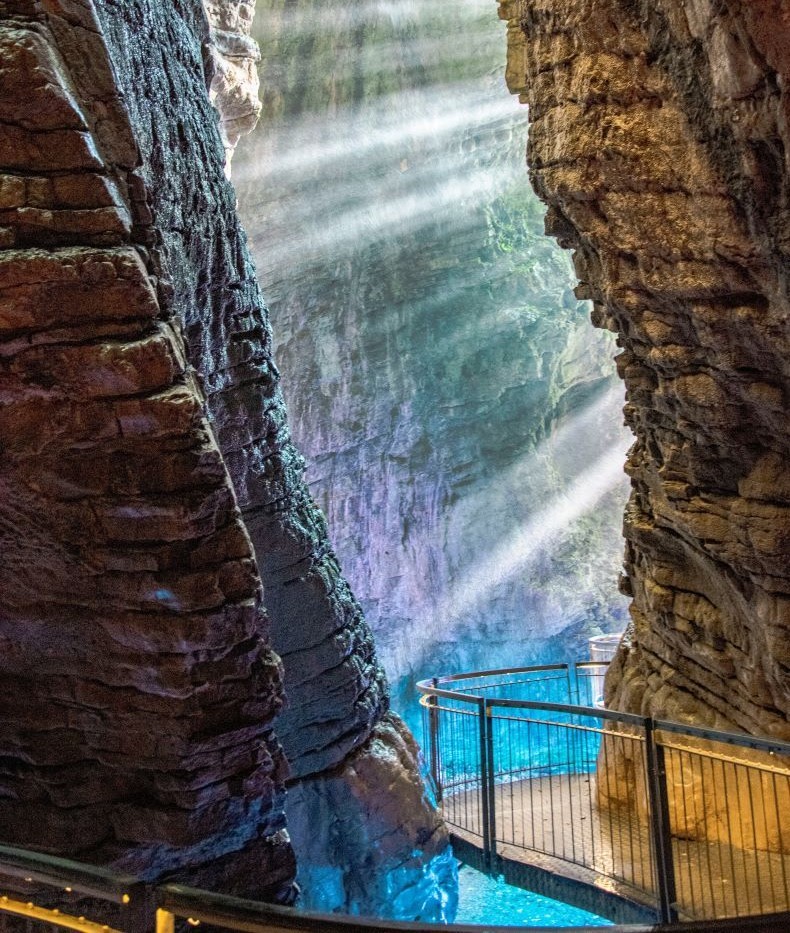 The waterfalls north of Lake Garda: Varone waterfall and Nardis waterfalls. 