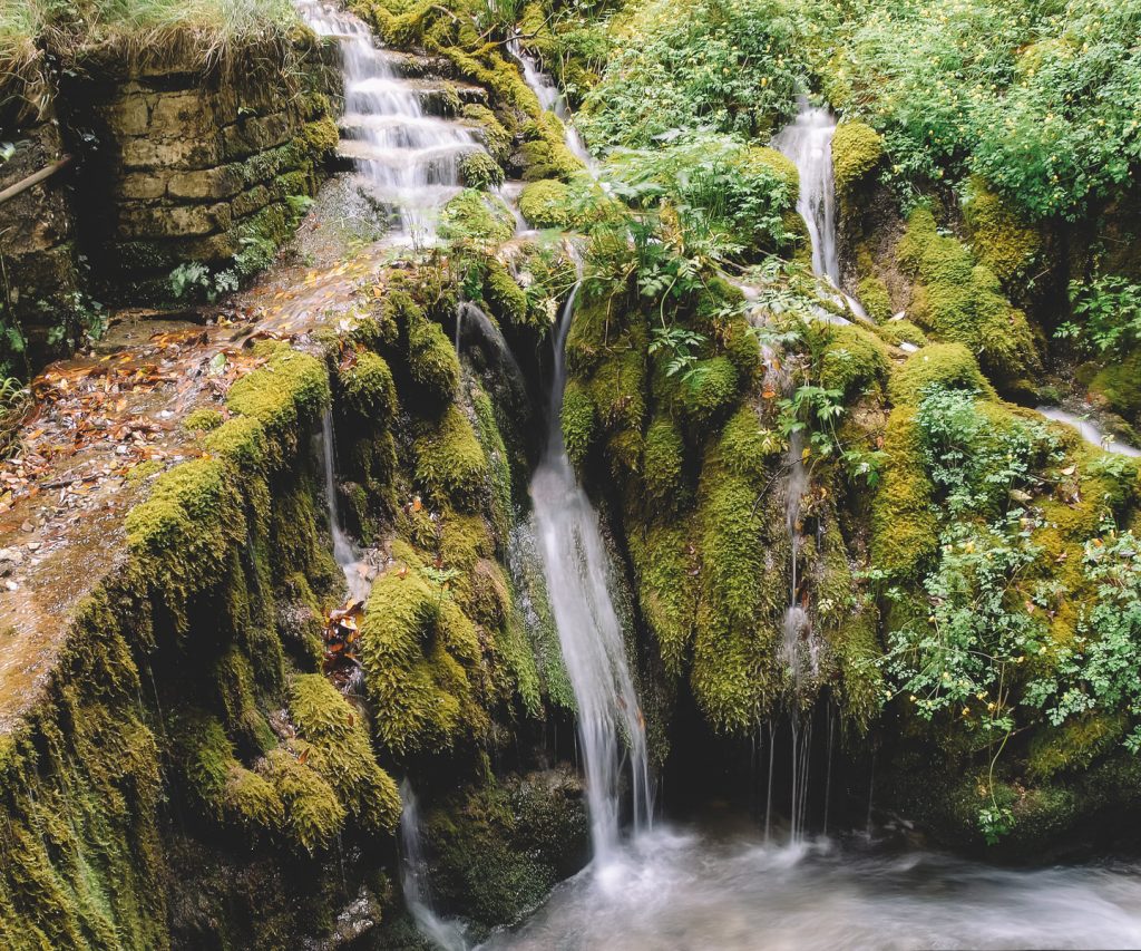The waterfalls north of Lake Garda: Varone waterfall and Nardis waterfalls. 