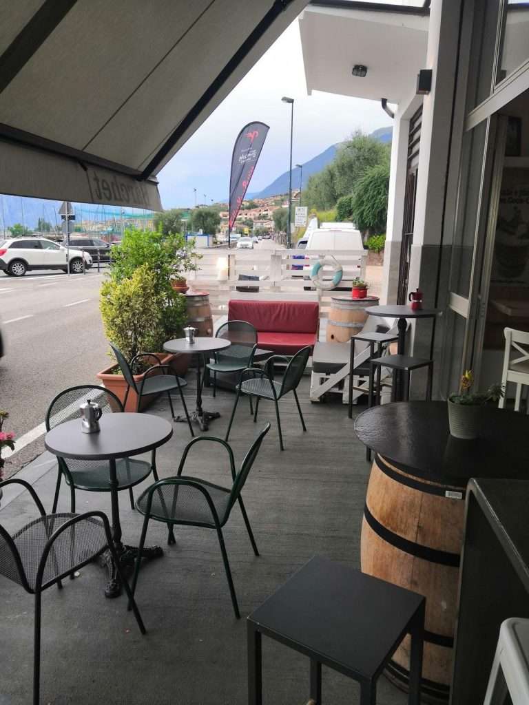 bar for bikers on lake garda