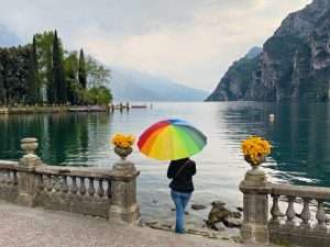 pioggia sul lago di garda
