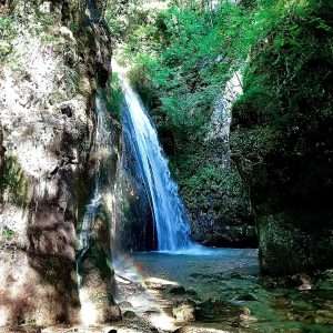 cascata del ponale nascosta nel bosco