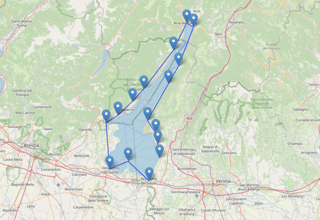 itinerario camper lago di garda
